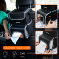 2020 new design car seat organizer with lid and storage, car dust bin car garbage can